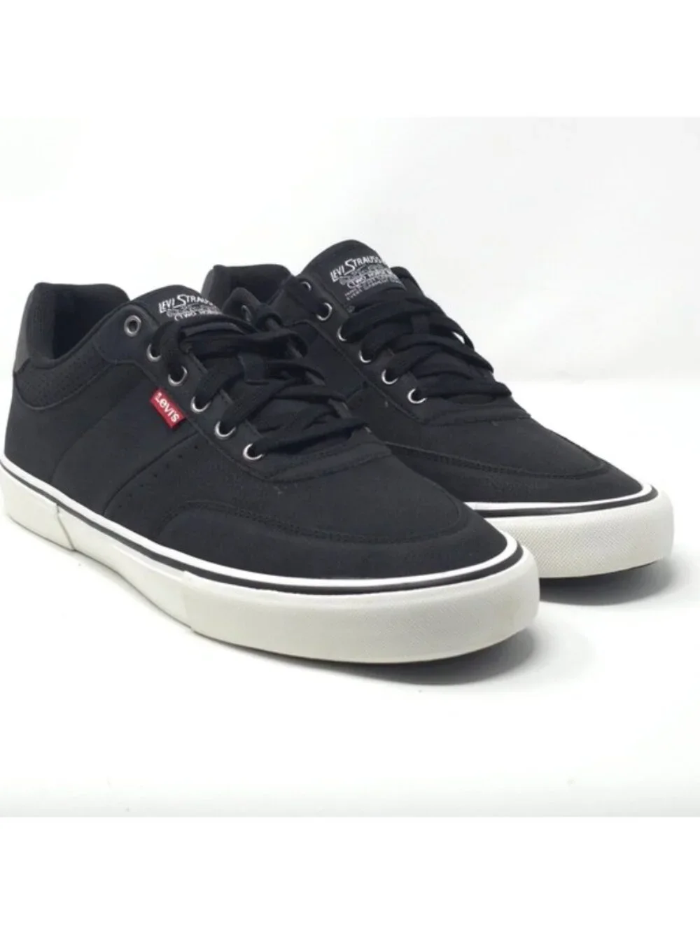 Levi’s Drive Lo Black Synthetic Leather Lace-Up Sneakers Size 11M - Picture 2 of 11